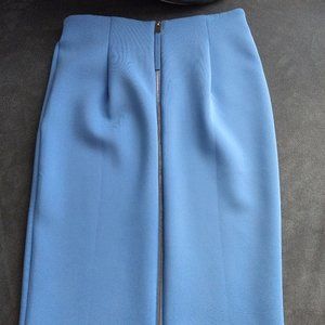 Catherine Malandrino Sky Blue Pencil Skirt Back Gold Zipper New Never Worn! Sz 6